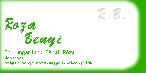 roza benyi business card