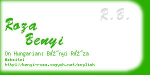 roza benyi business card